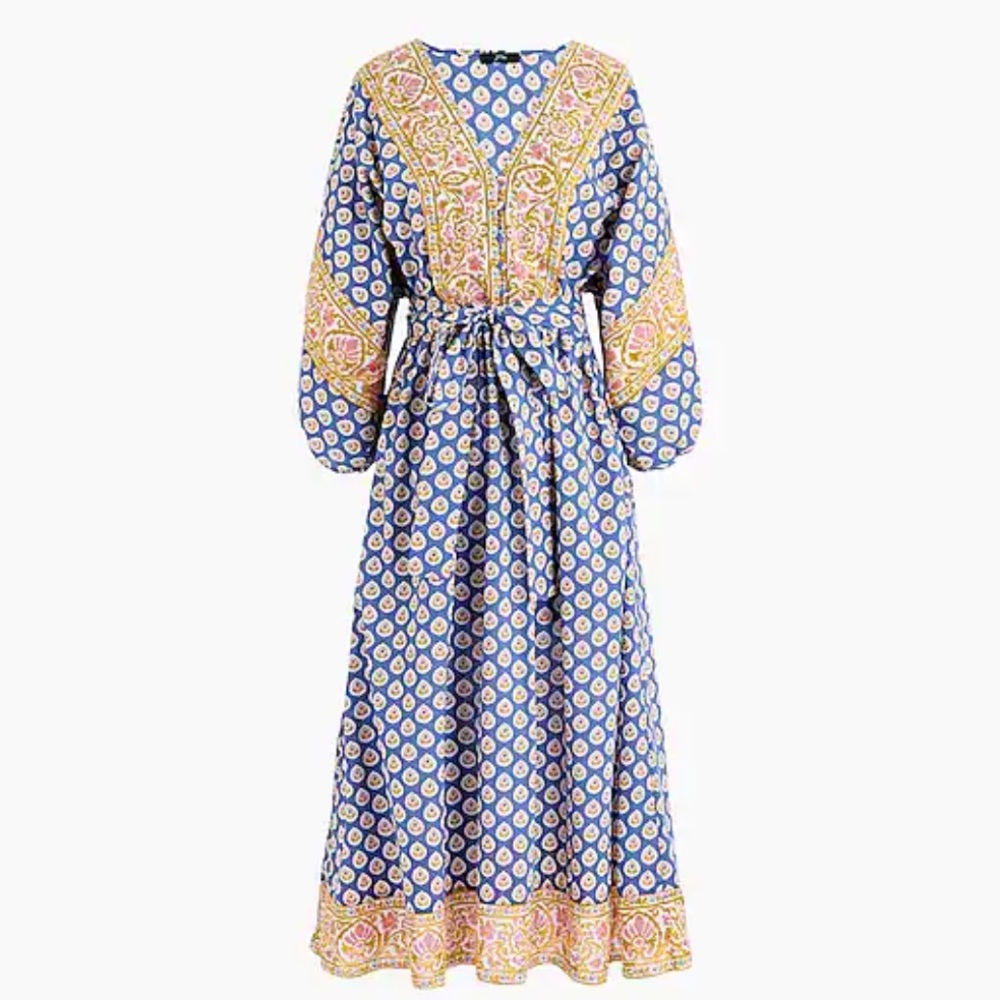 Stunning J. crew batik cotton dress size large